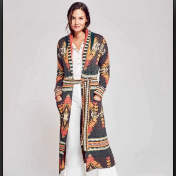 ISO Faherty Paloma Duster Cardigan Valley Multi - Picture 2 of 4